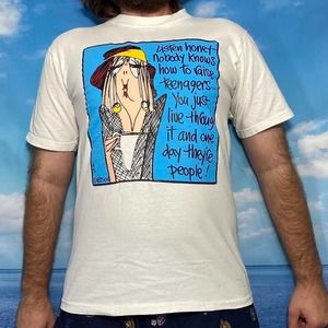 Vintage 90s newspaper comic tee